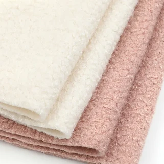 Tissu en molleton 100% polyester sherpa en peluche pour la veste en manteau