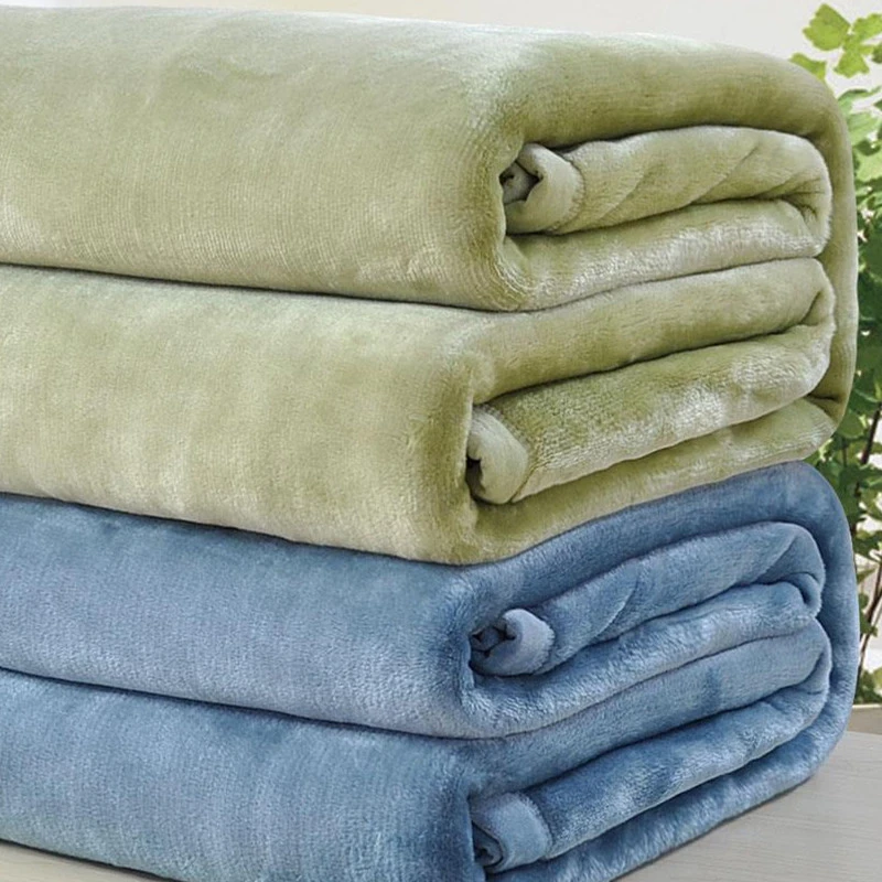 Couvertures polaires anti-boulochage en flanelle corail