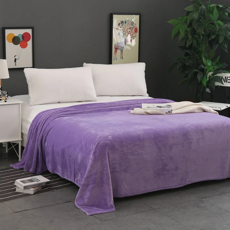 Couverture polaire en flanelle corail anti-bouloche