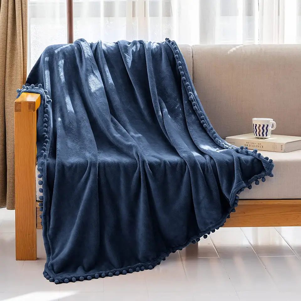 Couverture Flanelle Bleue