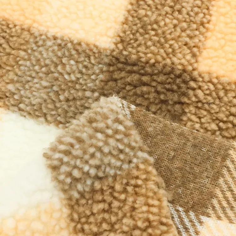 Tissu polaire en flanelle à carreaux