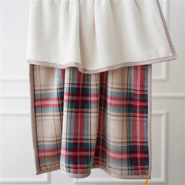 plaid sherpa blanket