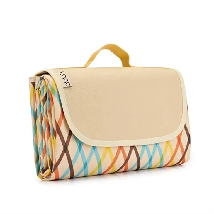 colorful picnic blanket in stock