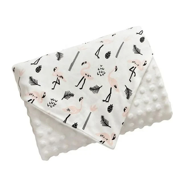 Couverture pour bébé en polaire Minky Dot double couche