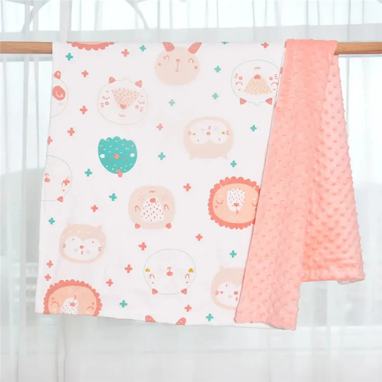 Tissu imprimé en tissu Minky pour couverture de bébé