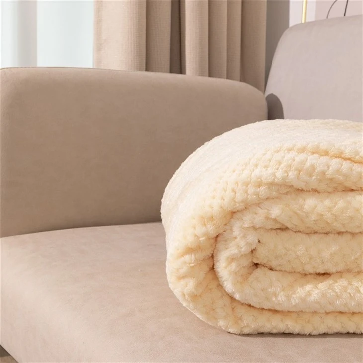 jacquard coral fleece blanket