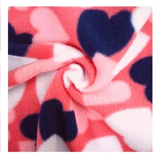 Tissu Polaire Double Face Love Print