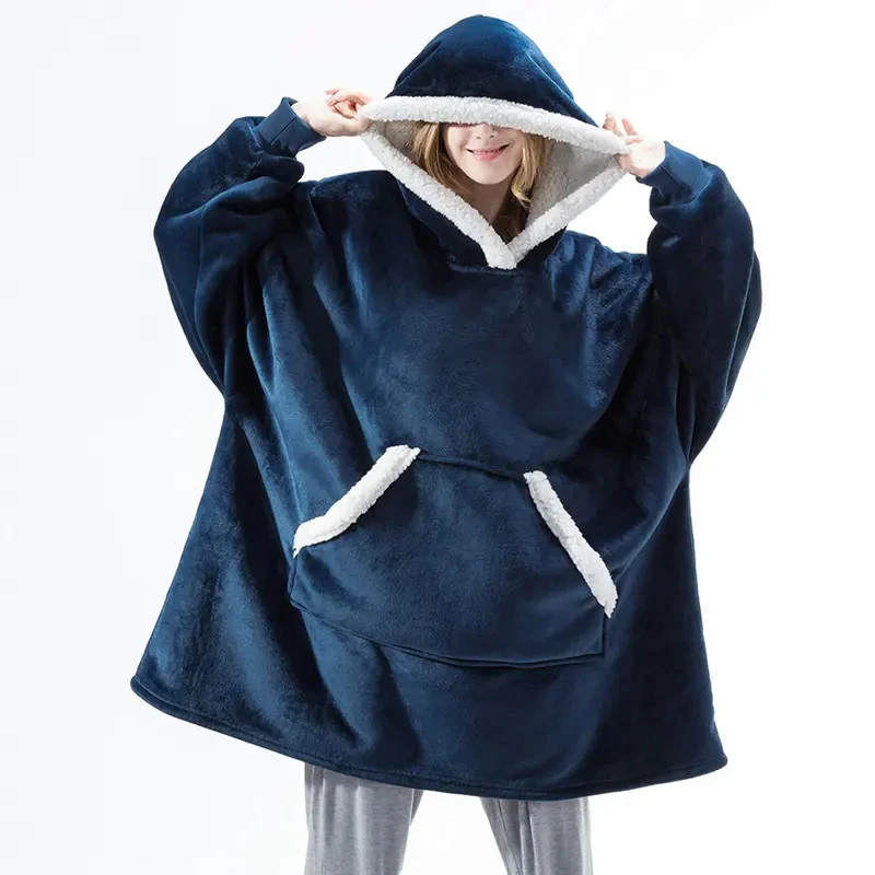 Couverture à capuche en polaire