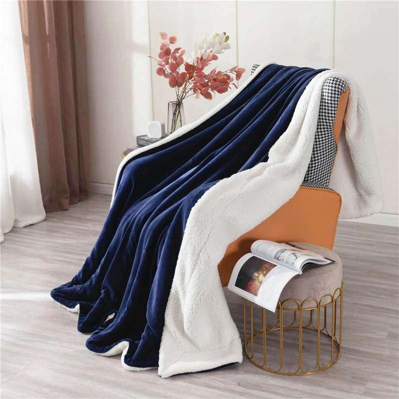 Couverture sherpa portable et pliable