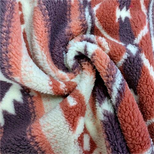 Tissu sherpa imprimé