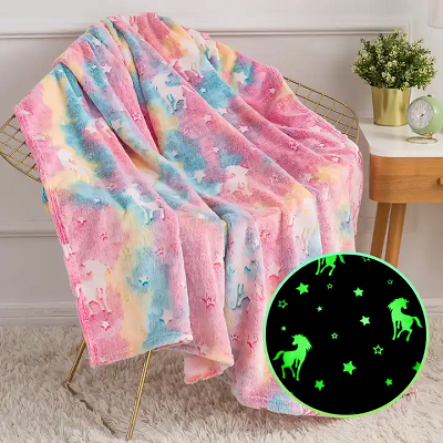 Couverture lumineuse en flanelle personnalisée