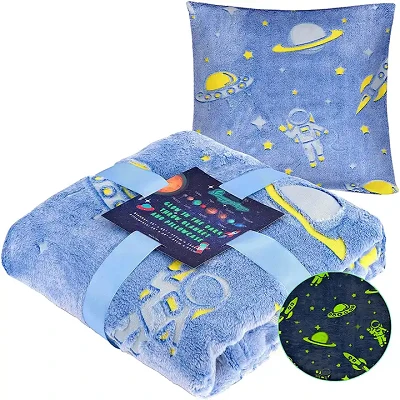 Couverture de jet lumineux avec oreiller