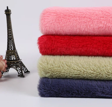 Tissu en fausse fourrure de lapin pour vêtement d'hiver