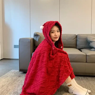 Couverture d'épaule en flanelle Sherpa