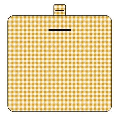 Tapis de pique-nique à carreaux jaunes