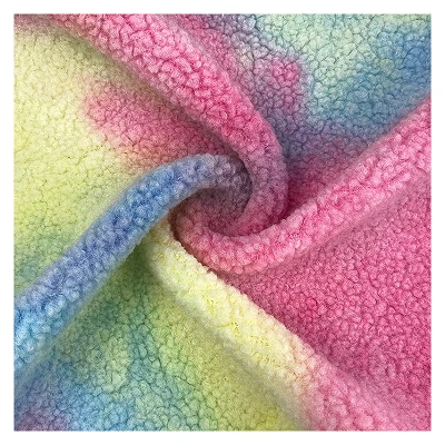Tissu polaire Sherpa tie-dye
