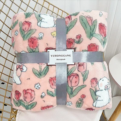 Cow Print Coral Blanket