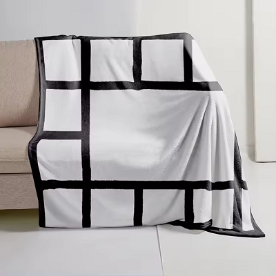 Photo Digital Printed White Blanket