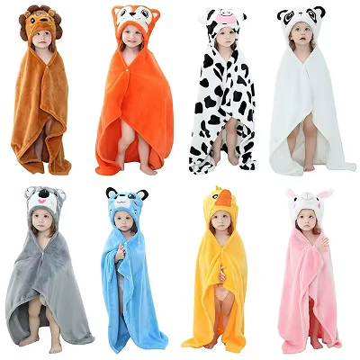 Couverture à sweat à capuche en flanelle pour les enfants