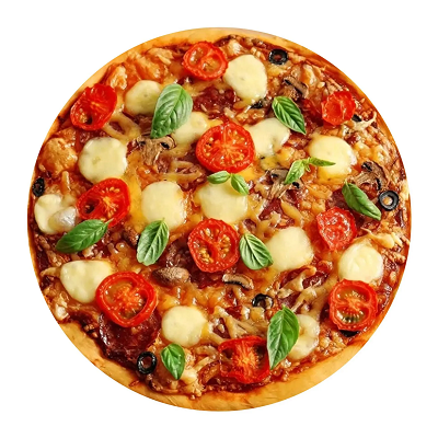 Couverture de pizza alimentaire